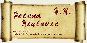 Helena Miulović vizit kartica